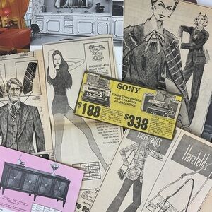 Vintage 70s themed junk journal 62 piece paper crafting lot